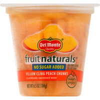 Del Monte Peach Chunks, Yellow Cling, No Sugar Added - 6.5 Ounce 