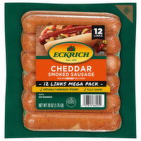 Eckrich Smoked Sausage, Cheddar, Mega Pack - 12 Each 