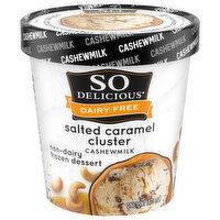 So Delicious Dairy Free Frozen Dessert, Non-Dairy, Salted Caramel Cluster, Cashewmilk - 1 Pint 