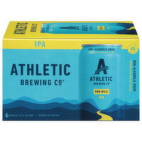 Athletic Brewing Co Beer, IPA, Run Wild - 6 Each 