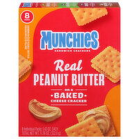 Munchies Sandwich Crackers, Real Peanut Butter - 8 Each 