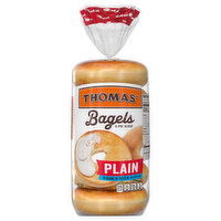 Thomas' Bagels, Pre-Sliced, Plain - 6 Each 