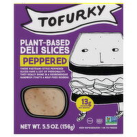 Tofurky Deli Slices, Peppered, Plant-Based - 5.5 Ounce 