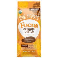 Four Sigmatic Coffee, Organic, Whole Bean, Dark Roast, Focus - 10 Ounce