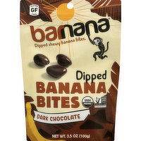 barnana Banana Bites, Organic, Dark Chocolate, Dipped, Chewy - 3.5 Ounce 