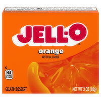 Jell-O Gelatin Dessert, Orange - 3 Ounce 