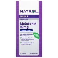 Natrol Melatonin, Advanced, 10 mg, Tablets - 60 Each 