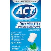 ACT Moisturizing Gum, Soothing Mint