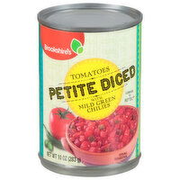 Brookshire's Petite Diced Tomatoes, With Mild Green Chiles - 10 Ounce 