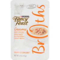 Fancy Feast Limited Ingredient, Grain Free Wet Cat Food Complement, Broths Creamy With Chicken - 1.4 Ounce 