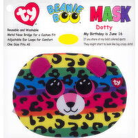 ty Beanie Boo Face Mask, Dotty - 1 Each 