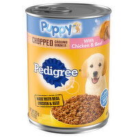 Pedigree Food for Dogs, with Chicken & Beef, Chopped Ground Dinner, Puppy