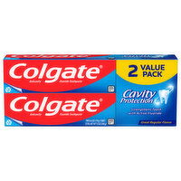 Colgate Toothpaste, Anticavity Fluoride, Cavity Protection, Great Regular Flavor, 2 Value Pack - 2 Each 