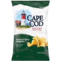 Cape Cod Potato Chips, Kettle Cooked, Sweet & Spicy Jalapeno - 7.5 Ounce 