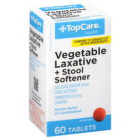 TopCare Vegetable Laxative + Stool Softener, Tablets - 60 Each 