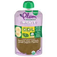 Plum Organics® Tots 4 Food Group Blend Banana, Kiwi, Spinach, Greek Yogurt + Barley 4oz Pouch - 4 Ounce 