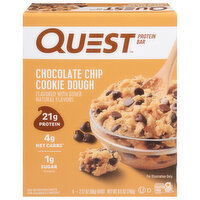 Quest Protein Bar, Chocolate Chip Cookie Dough - 4 Each 