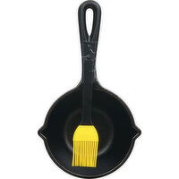 Lodge Cast Iron Melting Pot with Silicone Brush, Cast Iron - 1 Each 