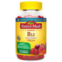 Nature Made Vitamin B12, Cherry & Mixed Berry, Extra Strength, 3000 mcg, Gummies - 60 Each 