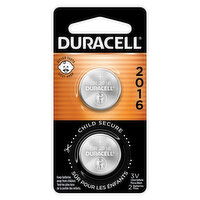 Duracell Batteries, Lithium, CR 2016, 3V, 2 Pack - 2 Each 