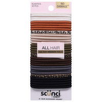 Scunci All Hair All Day Medium Hold Elastics - 32 Each