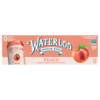 Waterloo Sparkling Water, Peach - 12 Each 