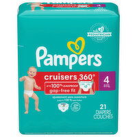 Pampers Diapers, 4 (22-37 lb) - 21 Each 