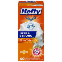 Hefty Kitchen Drawstring Bags, Tall, Citrus Twist - 40 Each 