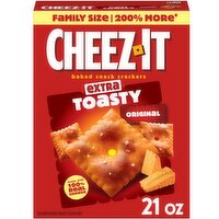 Cheez-It Cheese Crackers, Extra Toasty, Family Size - 21 Ounce
