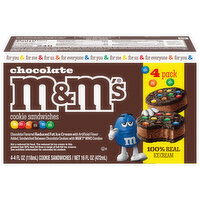 M&M's Cookie Sandwiches, Chocolate, 4 Pack - 4 Each 