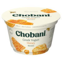 Chobani Yogurt, Whole Milk, Greek, Honey, Blended - 5.3 Ounce 