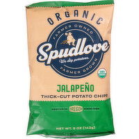 SpudLove Potato Chips, Organic, Jalapeno, Thick-Cut - 5 Ounce 