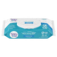 Tippy Toes Wipes, Fragrance Free, Soft & Strong - 72 Each 