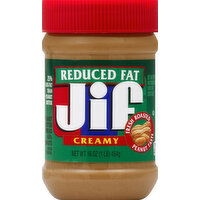 Jif Peanut Butter Spread, Creamy, Reduced Fat - 16 Ounce 