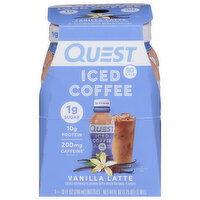 Quest Iced Coffee, Vanilla Latte - 4 Each 