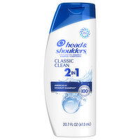 Head & Shoulders Shampoo + Conditioner, Classic Clean, 2 in 1 - 20.7 Fluid ounce 