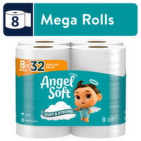 ANGEL SOFT Toilet Paper, 8 Mega Rolls - 8 Each 