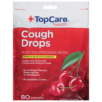 TopCare Cough Drops, Cherry Flavor - 80 Each 