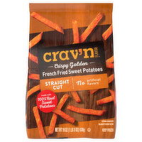 Crav'n Flavor French Fried Sweet Potatoes, Crispy Golden, Straight Cut