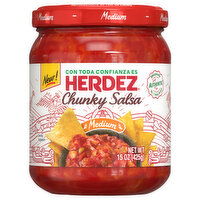 Herdez Salsa, Chunky, Medium - 15 Ounce 