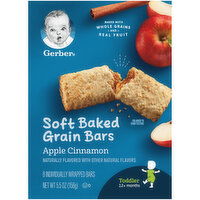 Gerber Soft Baked Grain Bars Apple Cinnamon - 5.5 Ounce 