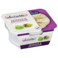 Alouette Spreadable Cheese, Soft, Spinach & Artichoke - 6.5 Ounce 