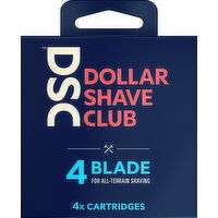 Dollar Shave Club Cartridges, 4 Blade - 4 Each 