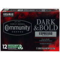 Community Coffee Coffee, Espresso Roast, Dark & Bold, Single Serve Cups