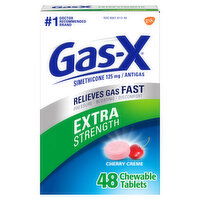 Gas-X Antigas, Extra Strength, 125 mg, Chewable Tablets, Cherry Creme - 48 Each 