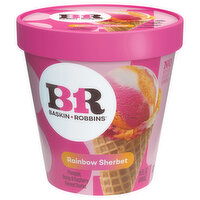 Baskin Robbins Sherbet, Rainbow - 14 Fluid ounce 