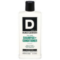 Duke Cannon Supply Co. Shampoo + Conditioner, Tea Tree - 14 Fluid Ounce