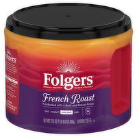 Folgers Coffee, Ground, Med-Dark, French Roast - 22.6 Ounce
