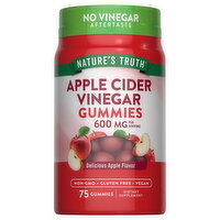 Nature's Truth Apple Cider Vinegar, 600 mg, Gummies, Delicious Apple Flavor - 75 Each 