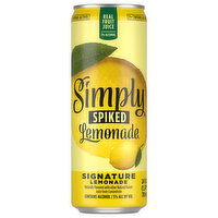 Simply Spiked Beer, Signature Lemonade - 24 Fluid ounce 